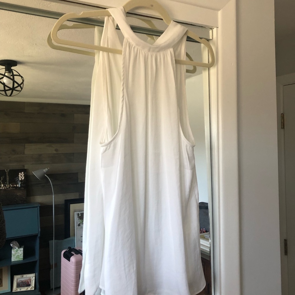 White halter top perfect for bride, size medium
